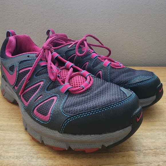 Nike Air Alvord 10 Black Fireberry Anthracite Trail Hiking Shoes Womens 10 EUC - Picture 8 of 11